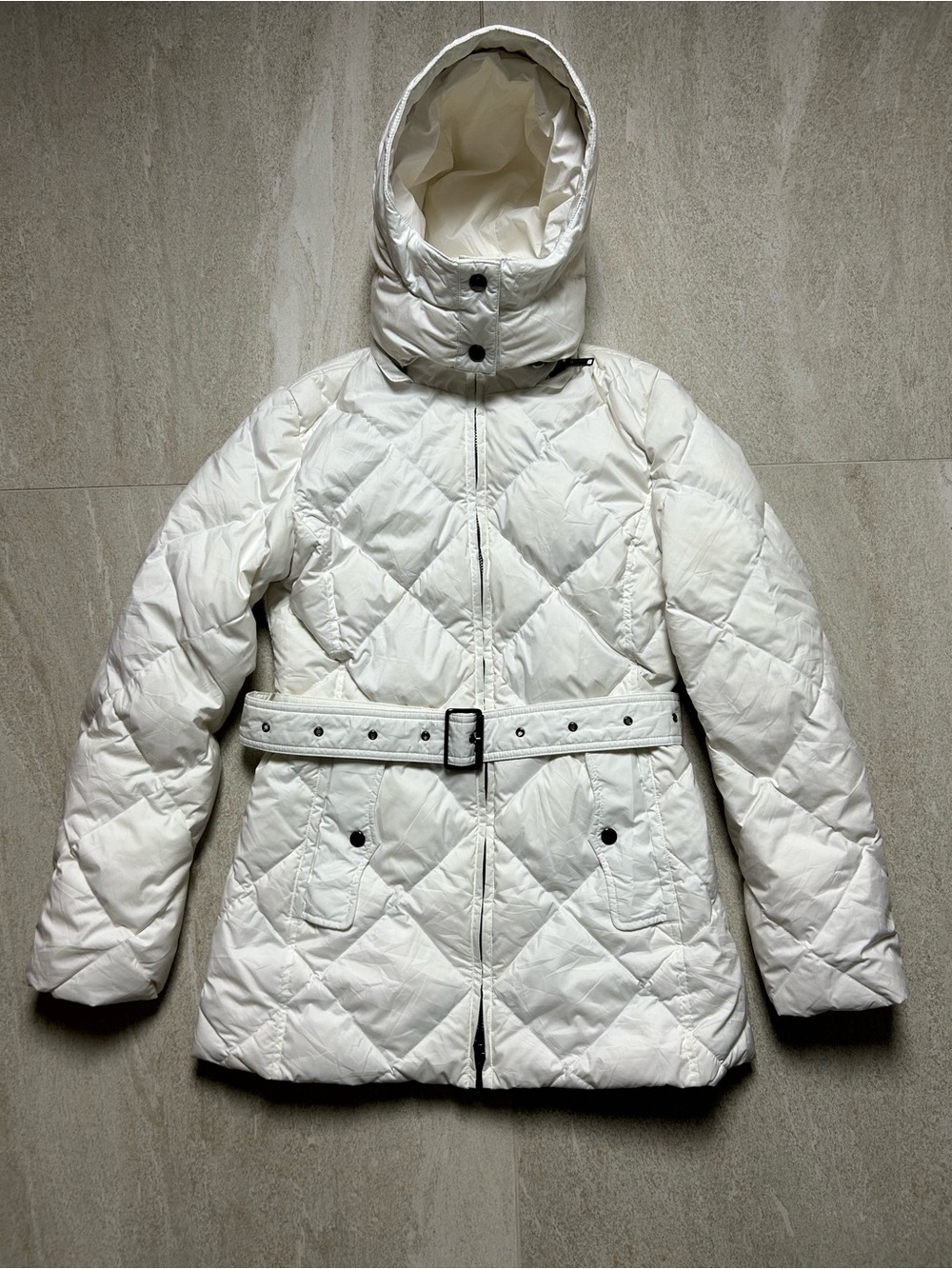 BURBERRY LONDON NOVA CHECK DIAMOND QUILTED DOWN PUFFER SIZE XS - Picture 3 of 14